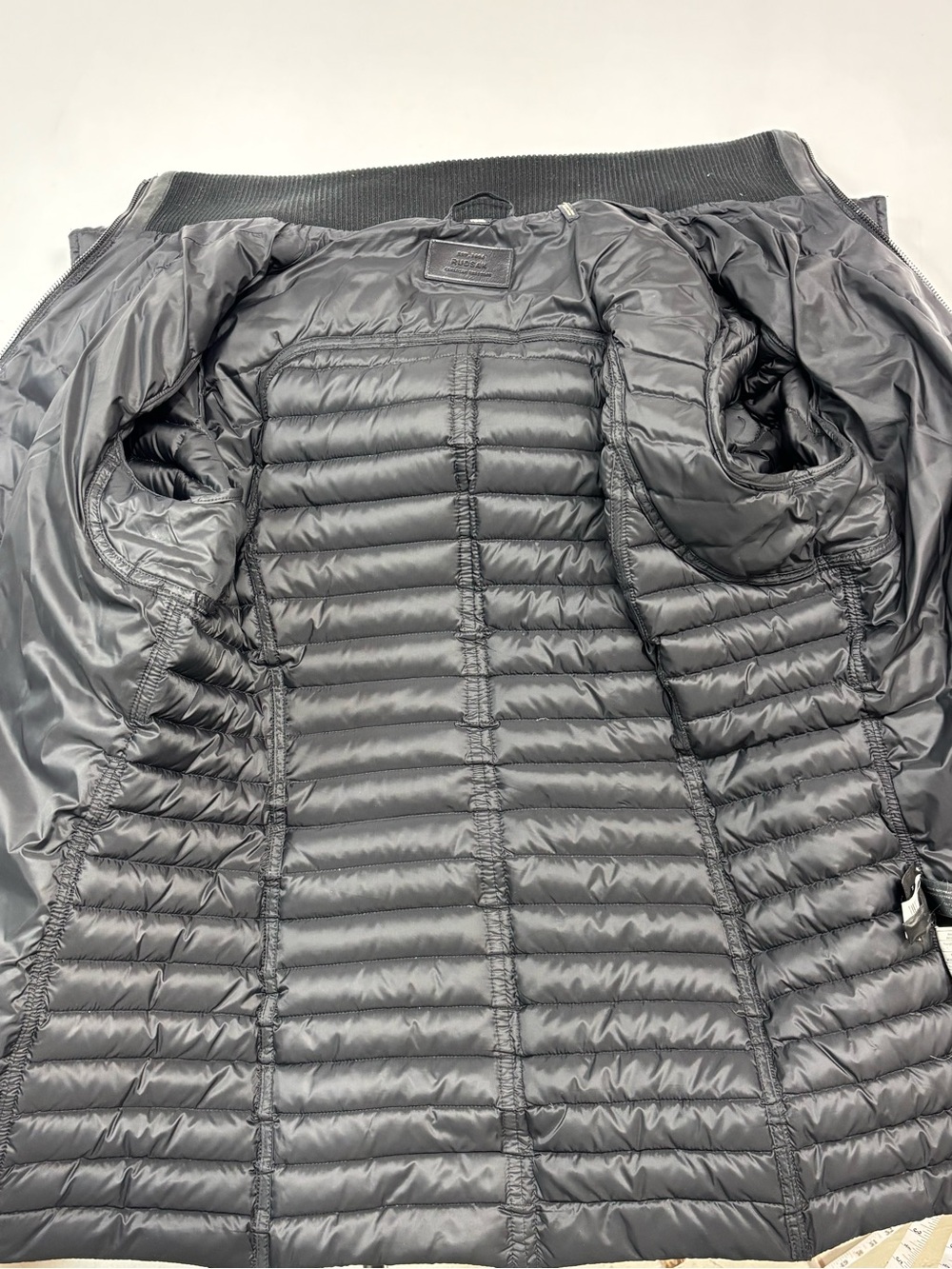 RUDSAK Sana Mid-Length Down Puffer Jacket Asymmetric Zipper with Leather Trim XL - Picture 5 of 9
